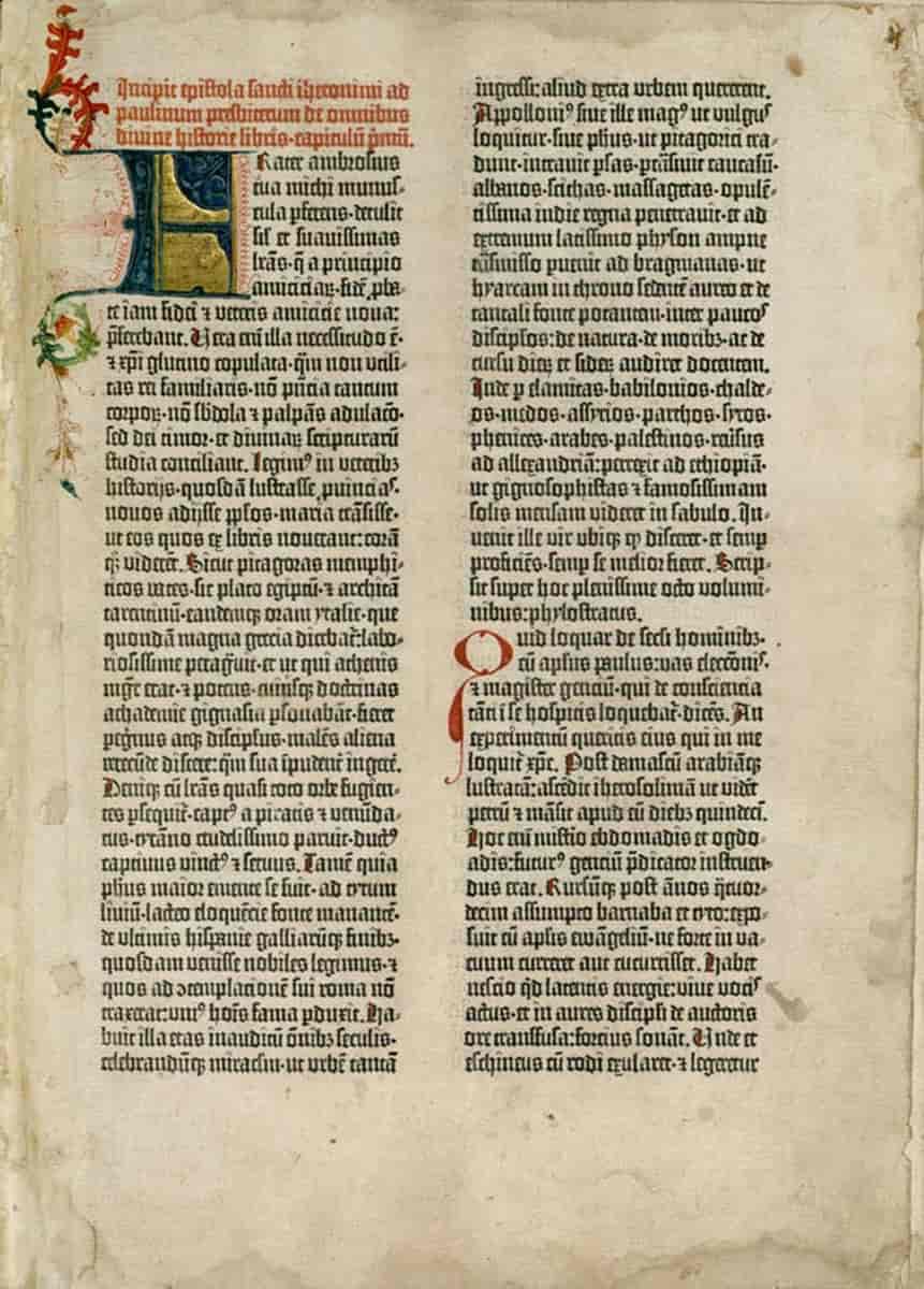 Gutenbergs 42-linjede bibel.