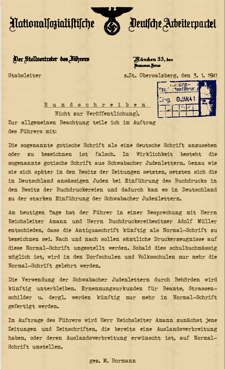 Hitlers dekret fra 3. januar 1941.