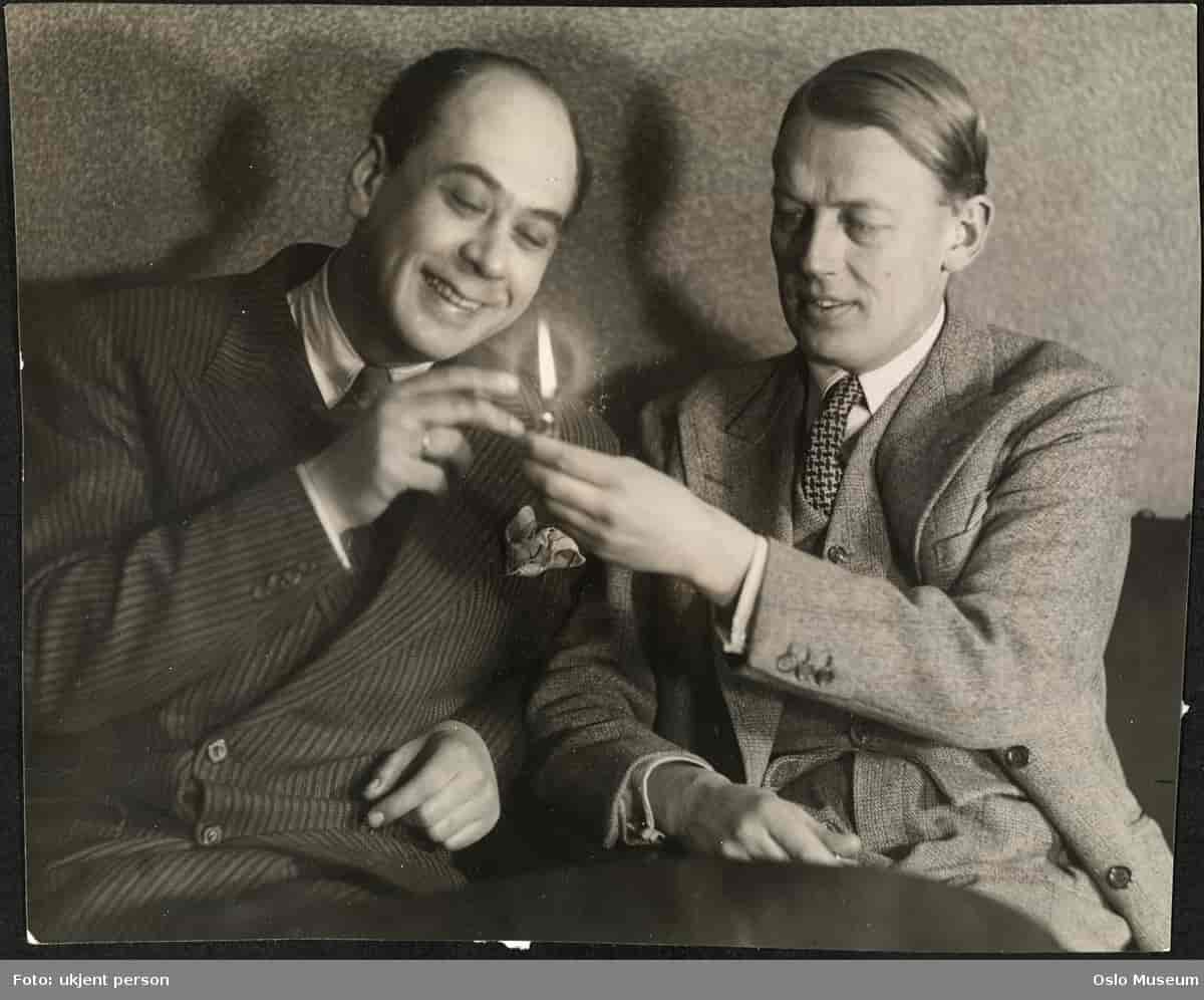 Thorleif Reiss og Leif Enger cirka 1940