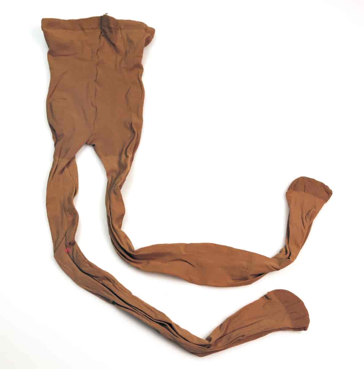 Strømpebukse, tights, i brun nylon