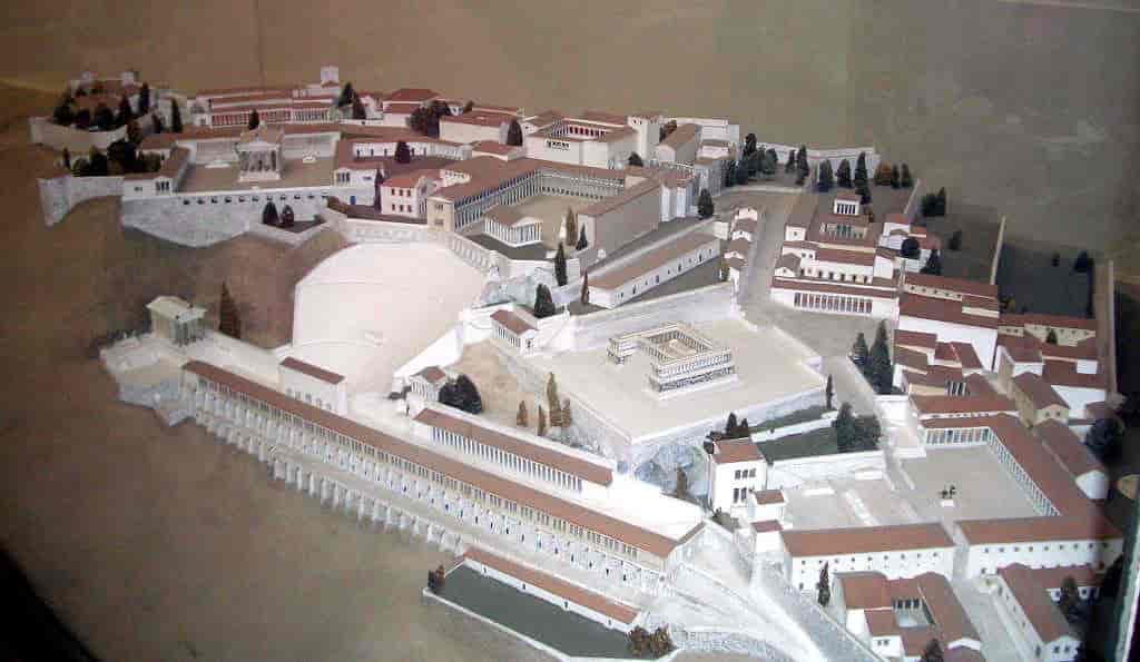 Modell av Pergamons akropolis
