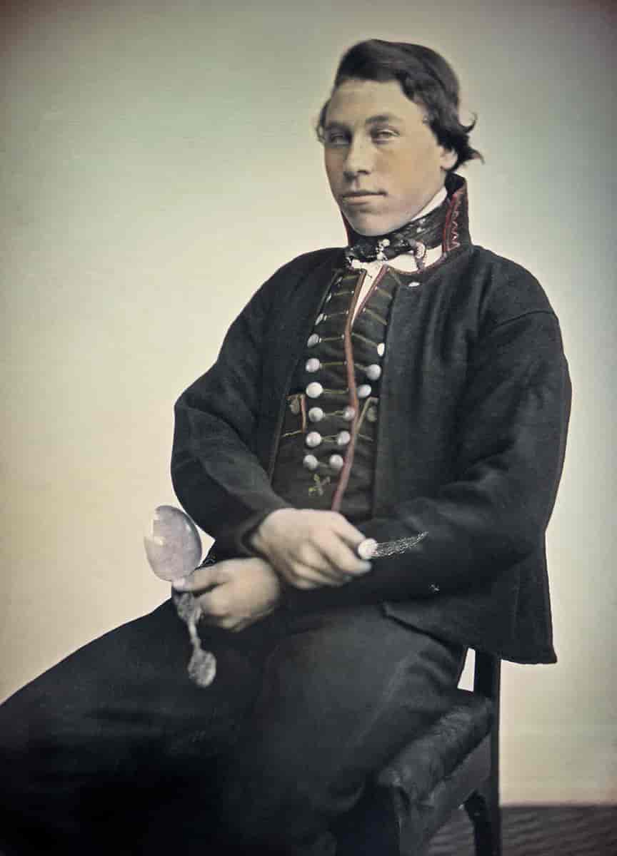 Gutt fra Birkeland i Fana, 1853 (daguerotypi)