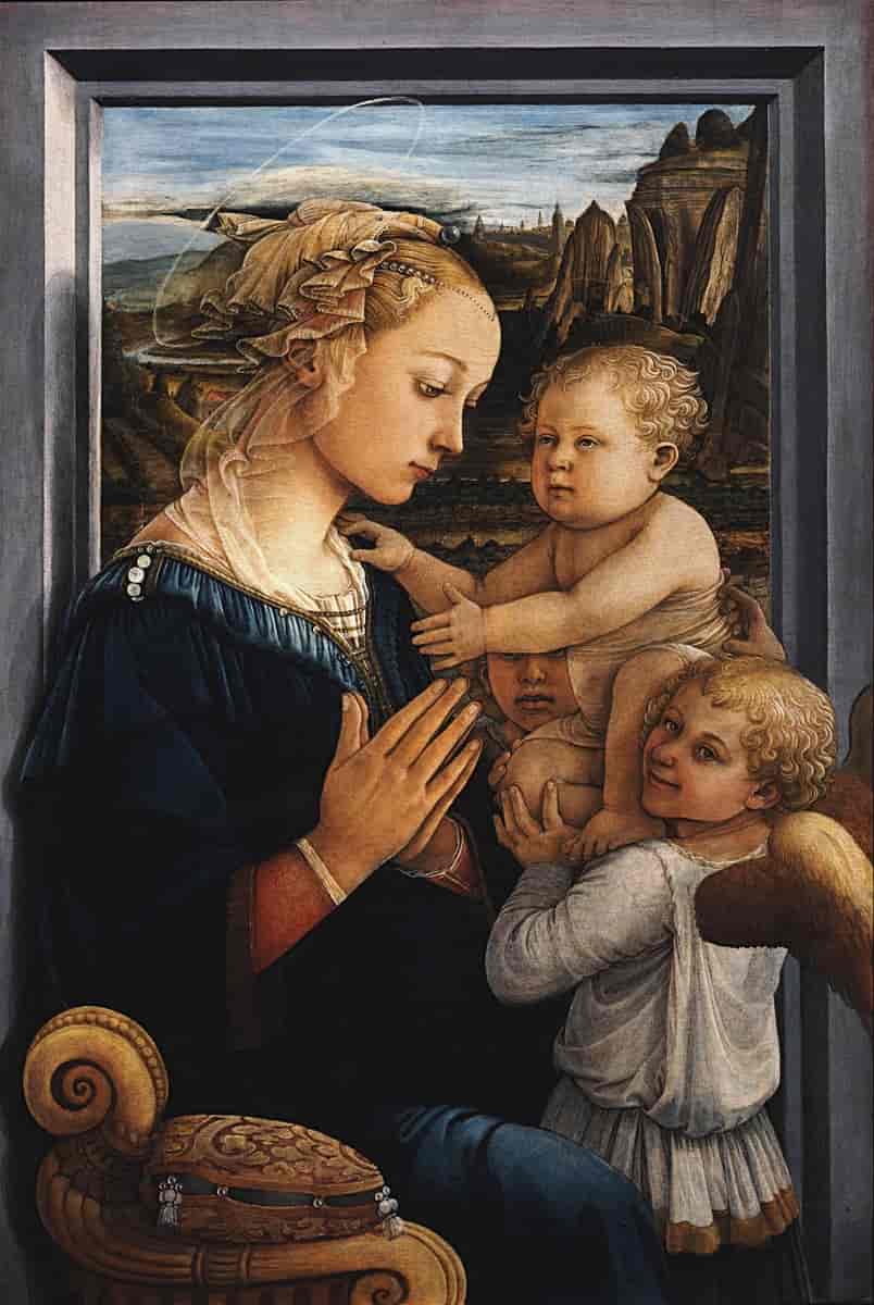 Madonna med barnet og to engler