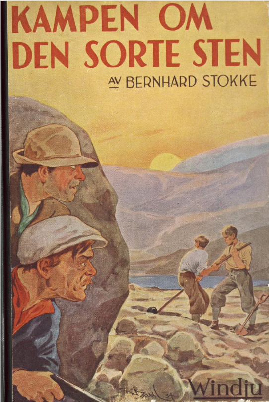 Bokomslag «Kampen om den sorte sten» 1934