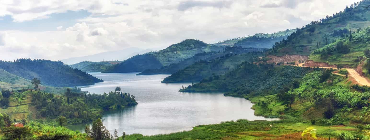 En vik av Kivusjøen i Rwanda