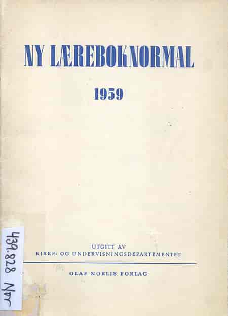 Ny læreboknormal 1959