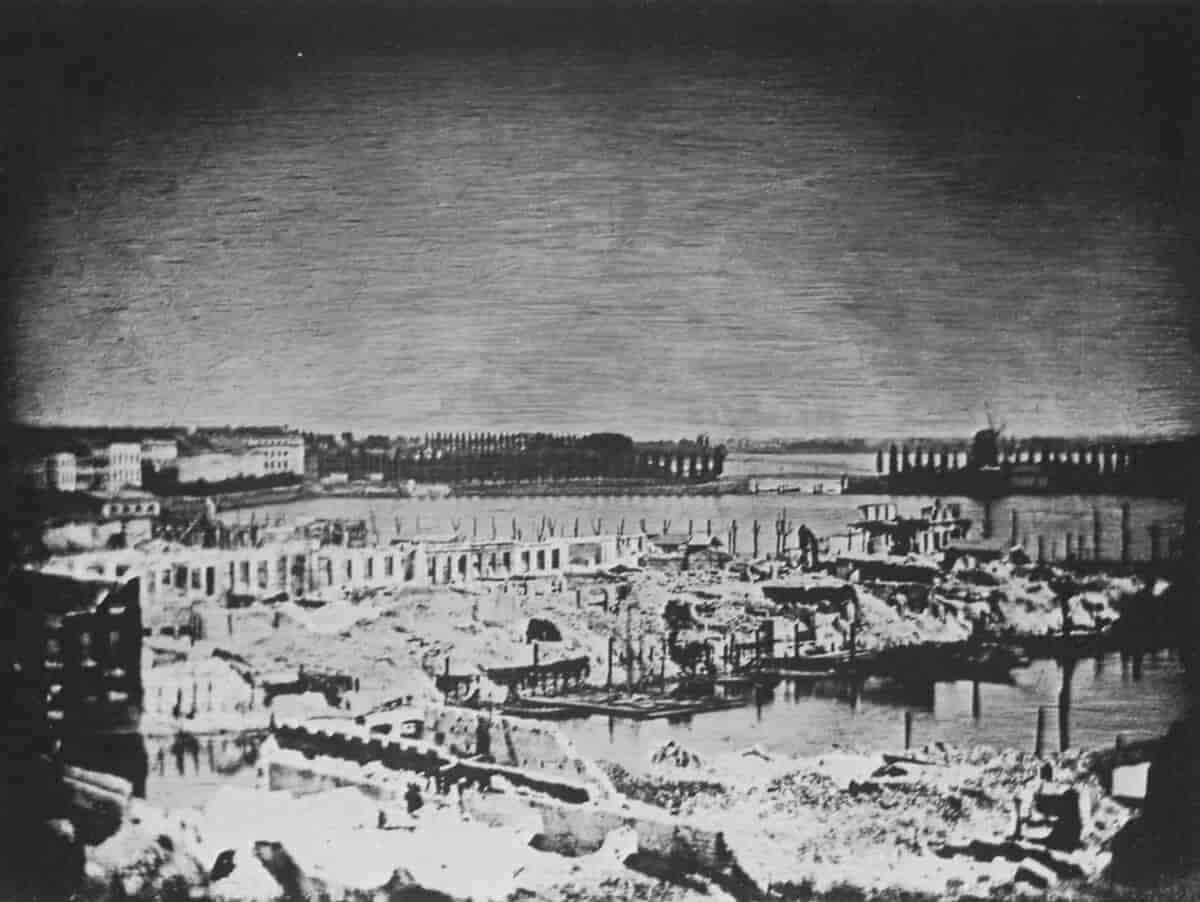 Brannruiner i Hamburg, 1842