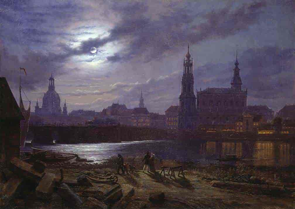 Dresden i måneskinn, 1837