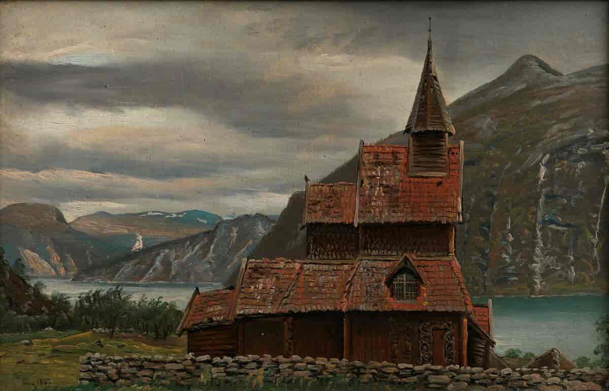Urnes stavkirke i Sogn, 1832