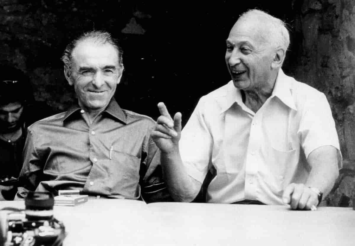 Robert Doisneau (til venstre) med André Kertész, 1975