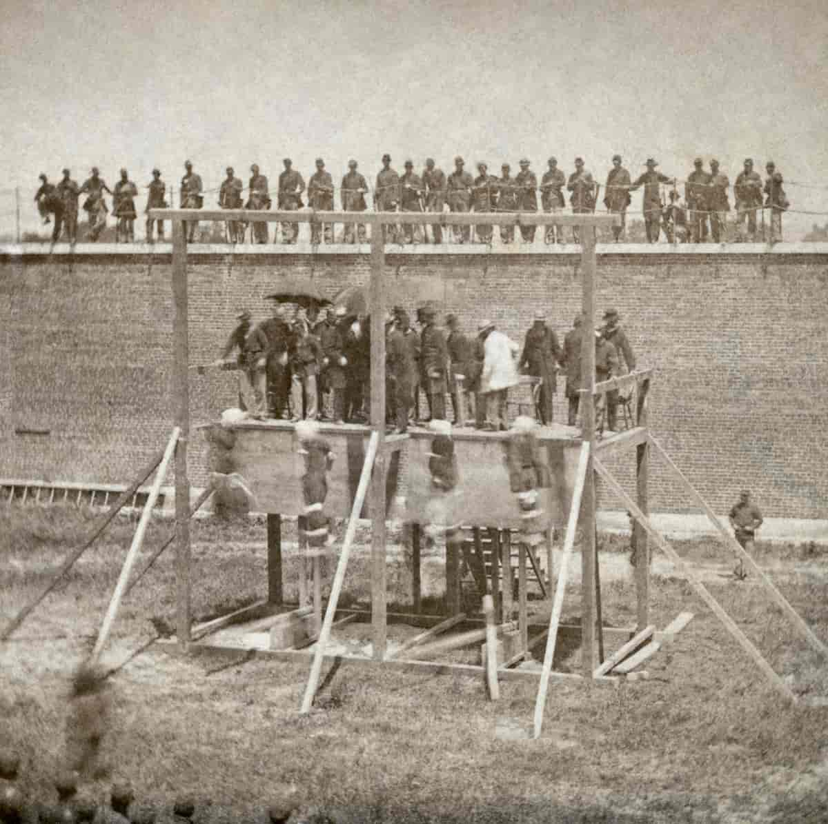 Henrettelsen av Abrahams Lincolns mordere.