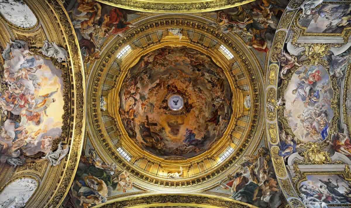 Taket i Gesù-kirken i Roma