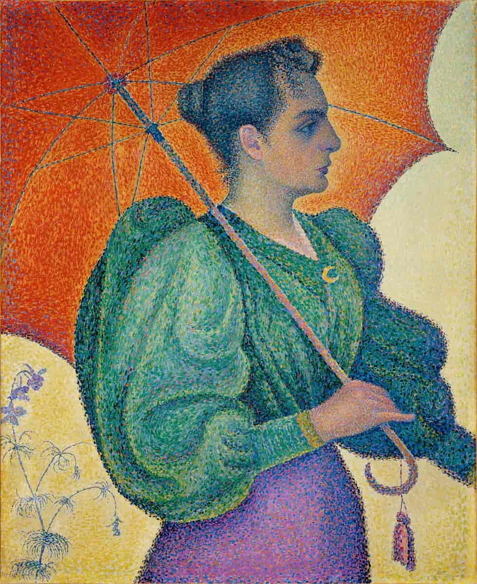 Kunstnerens hustru Berthe med paraply, 1893