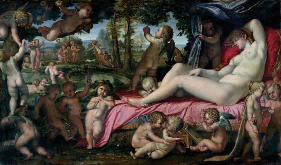 Sovende Venus med Putti