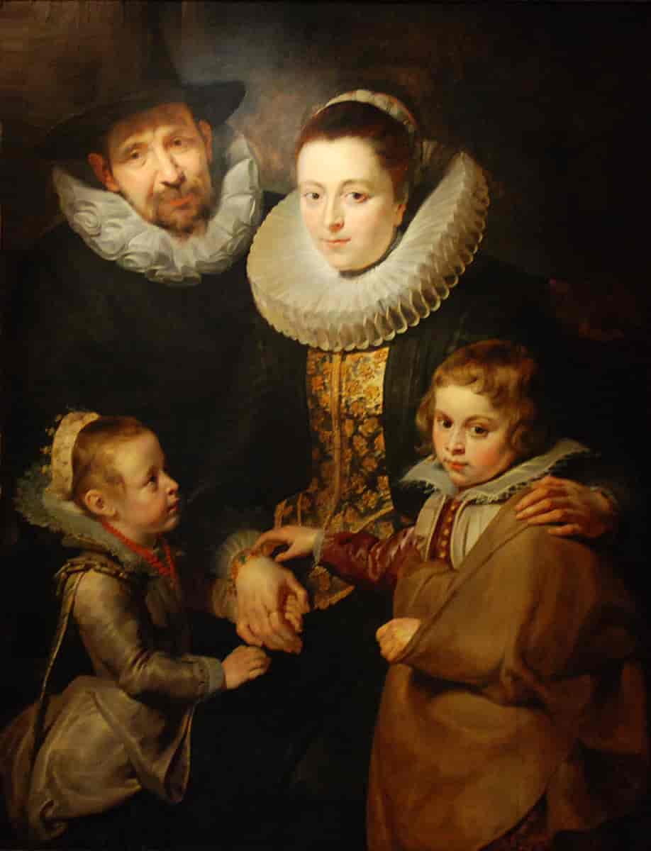 Jan Brueghel med sin andre kone og deres to eldste barn