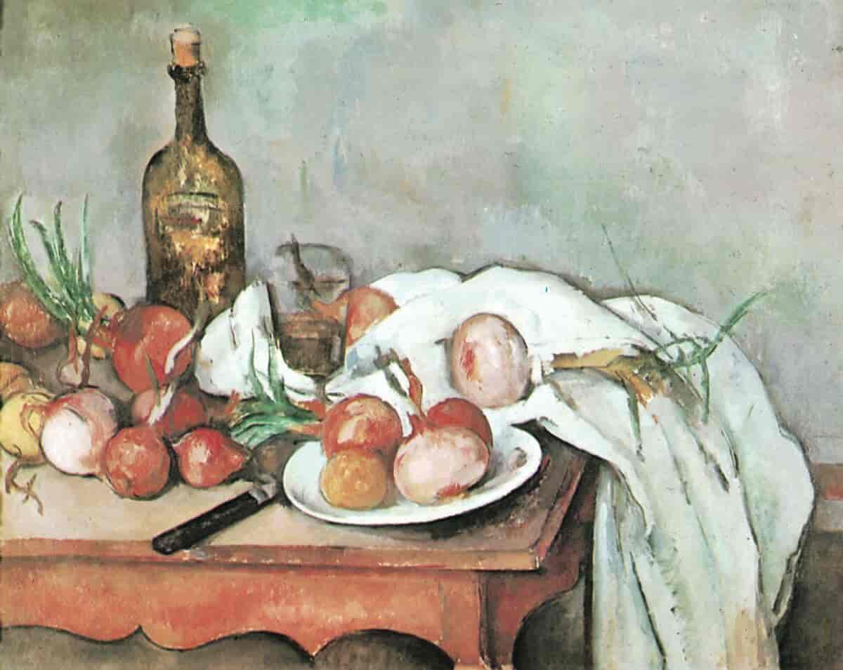 Stilleben (Cezanne: Stilleben med løk)