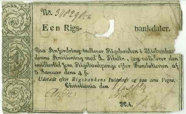 Norsk rigsdaler fra omkring 1814