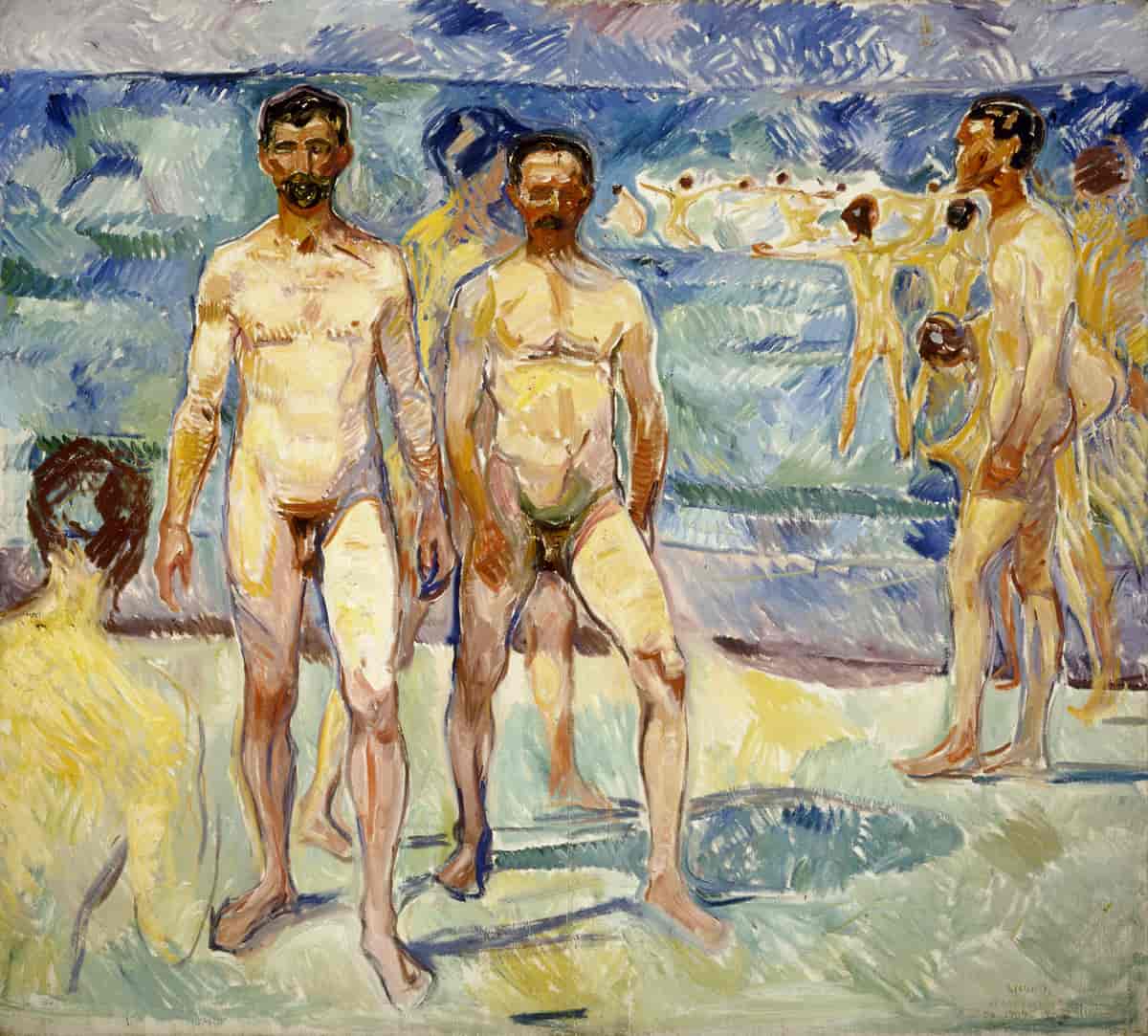 Badende menn, 1907