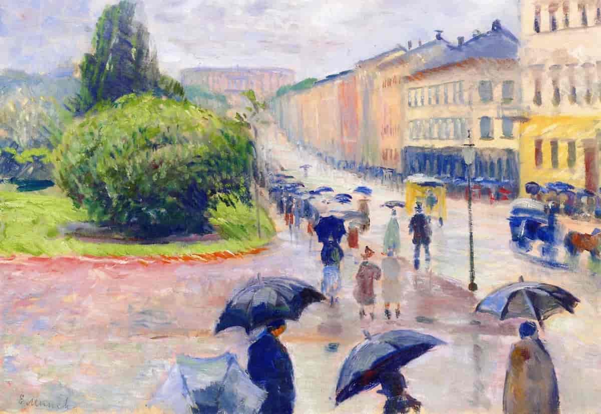 Karl Johansgate i regnet