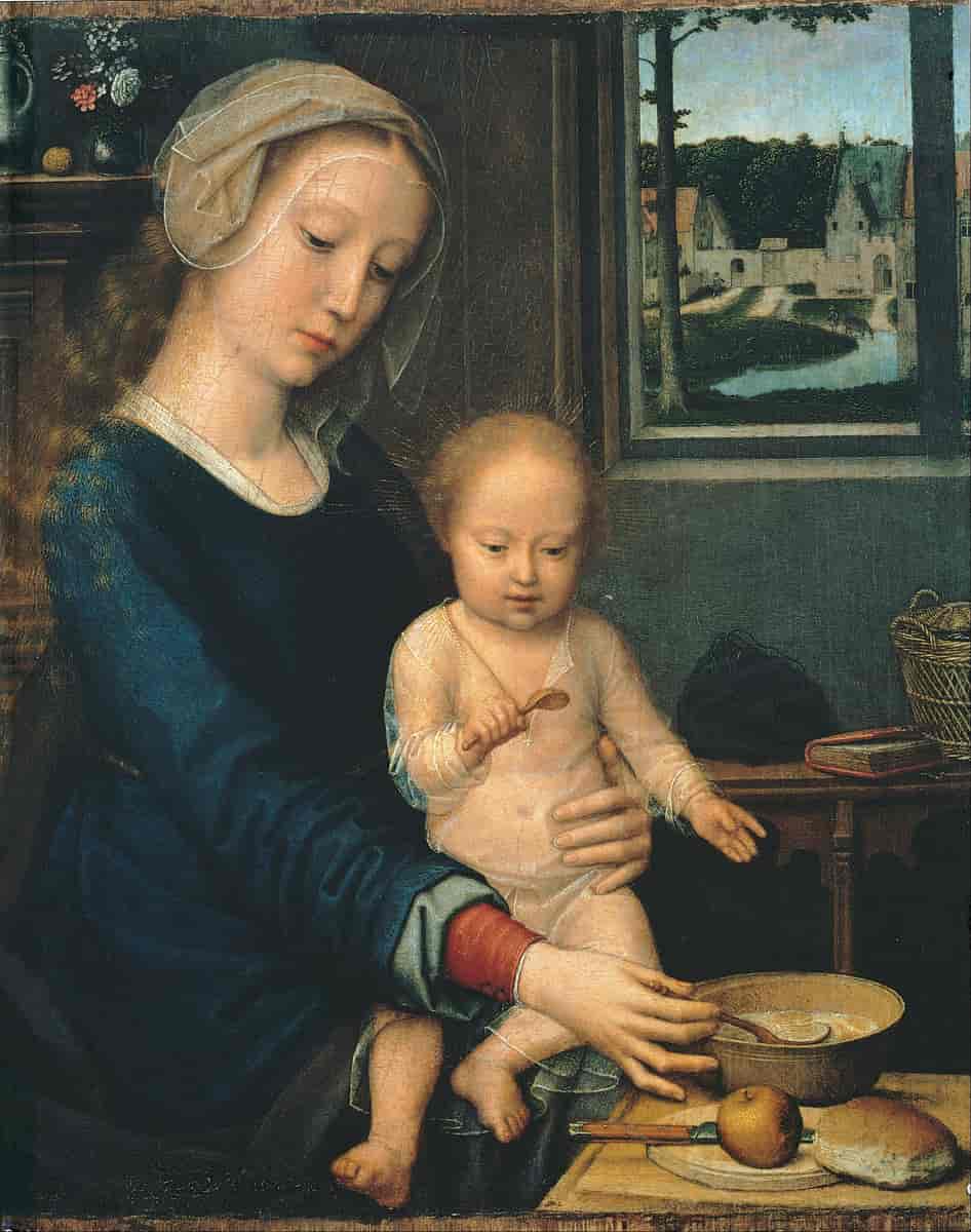 Madonna og barnet med melkesuppe, 1510–1515