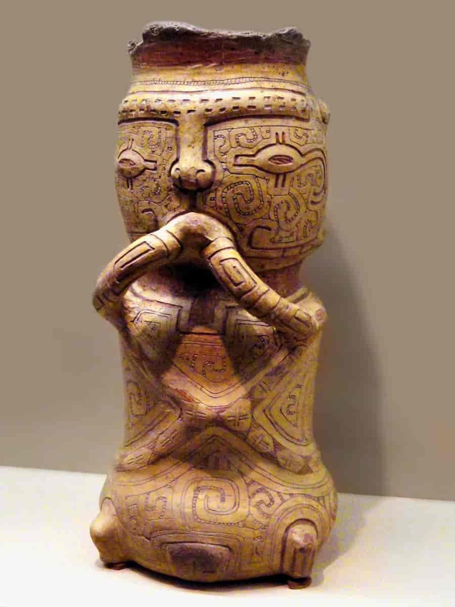 Urne fra Marajó-kultur i Brasil