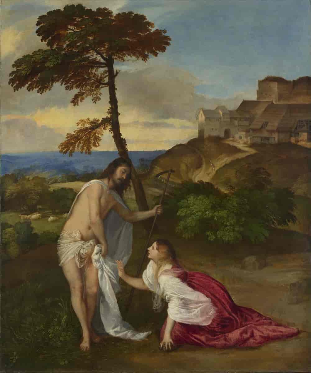 Titian, Noli me tangere. Oljemaleri, ca. 1511.
