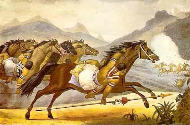Guaraní-kavalleri, 1822.