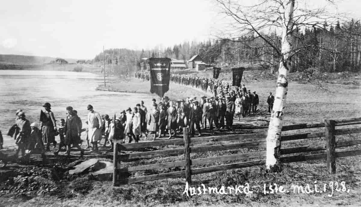 Førstemaitoget på Austmarka 1928