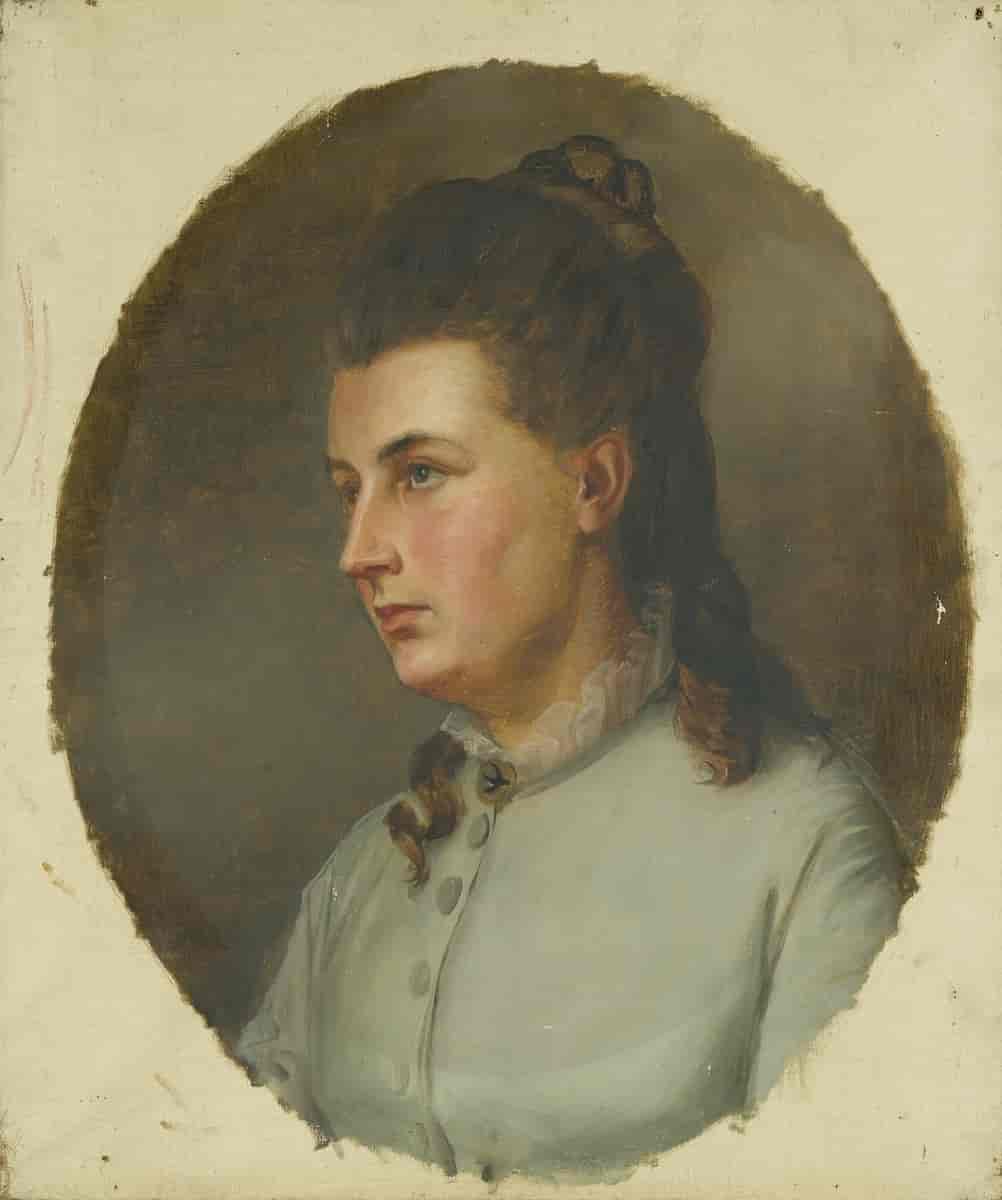 Portrett av Kirsten Diriks fra 1873
