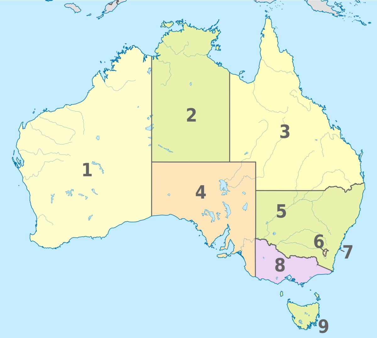 Delstater og territorier i Australia