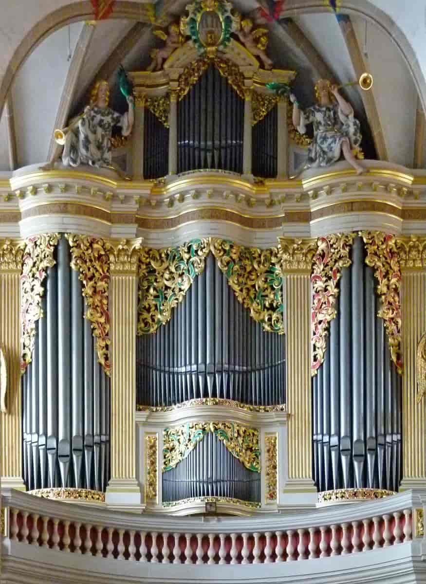 Silbermann-orgelet i domkirken i Freiberg