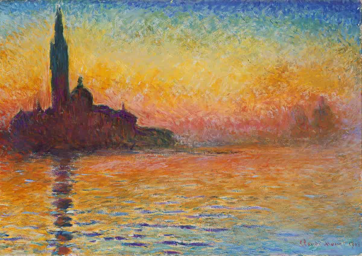 San Giorgio Maggiore ved solnedgang, 1908
