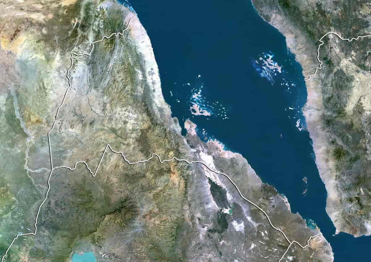 Satellitbilde av Eritrea (2000)