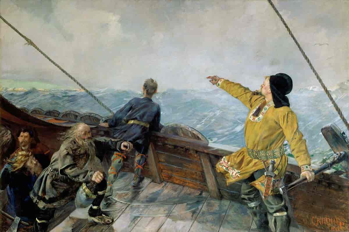Måleriet «Leiv Eirikson oppdager Amerika» (1893)