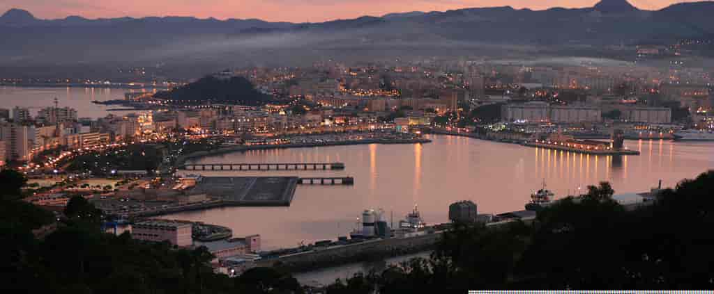 Utsikt over Ceuta fra Monte Hacho