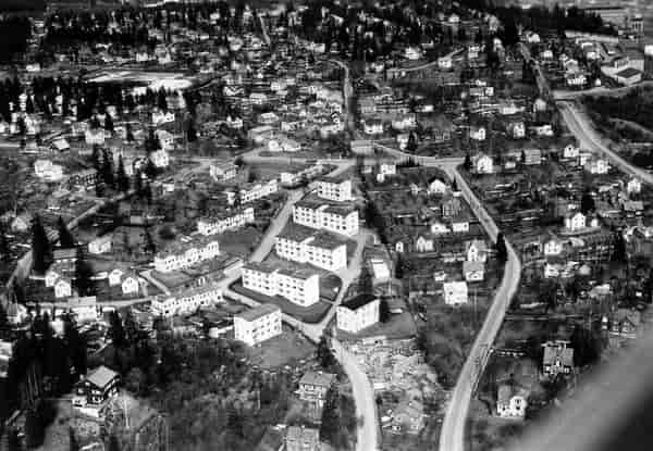 Flyfoto av Korsvoll, 1961