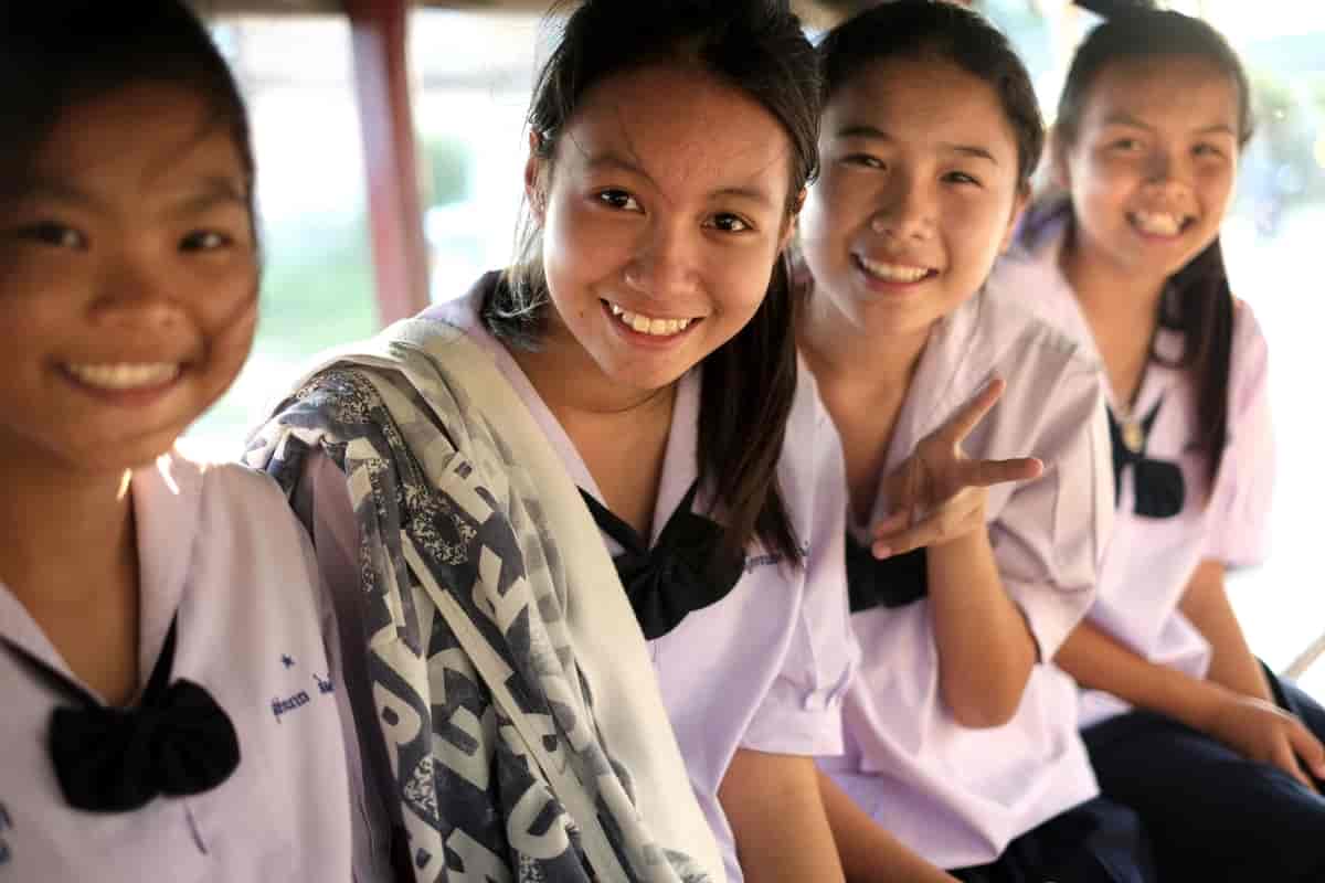skolejenter i Thailand (2015)