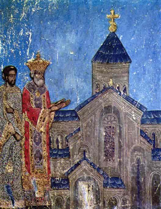 Freske i Svetitskhoveli-katedralen i Mtskheta, Georgia.