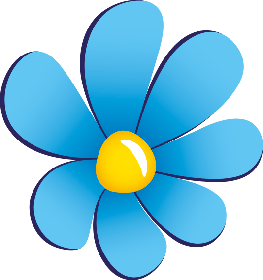 Sverigedemokraterna sin logo, kalla «blåsippan».