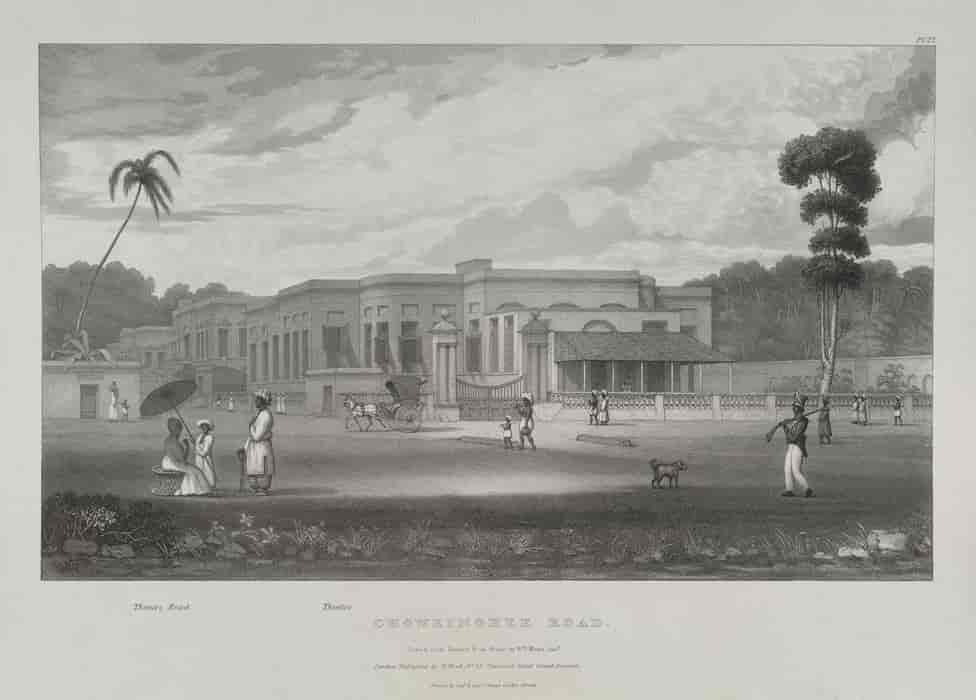Chowringhee Road. Theatre Road. Teater (1833)
