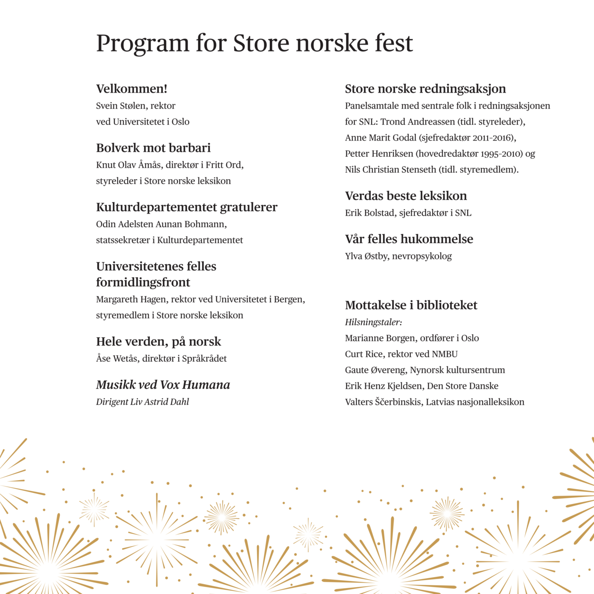 Programmet Store norske fest