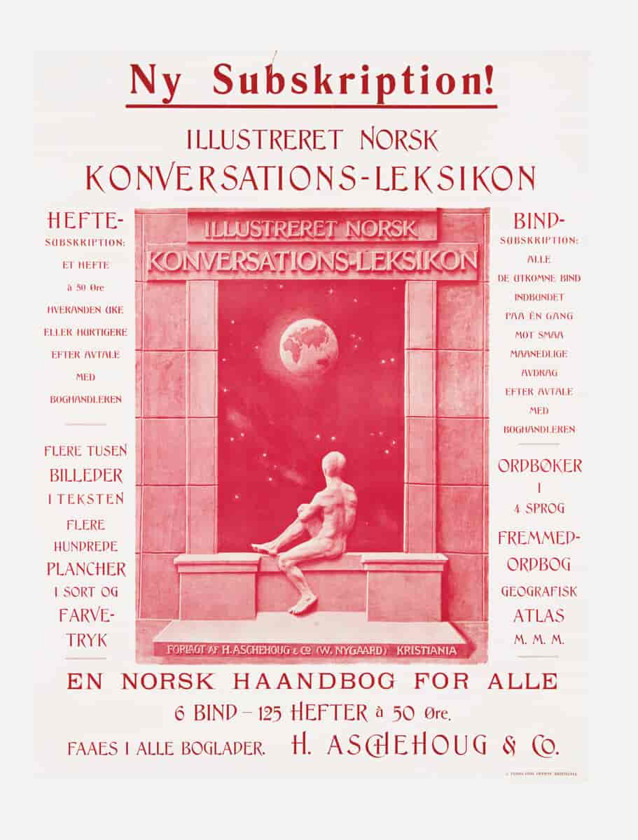 Reklameplakat for leksikonet fra 1906