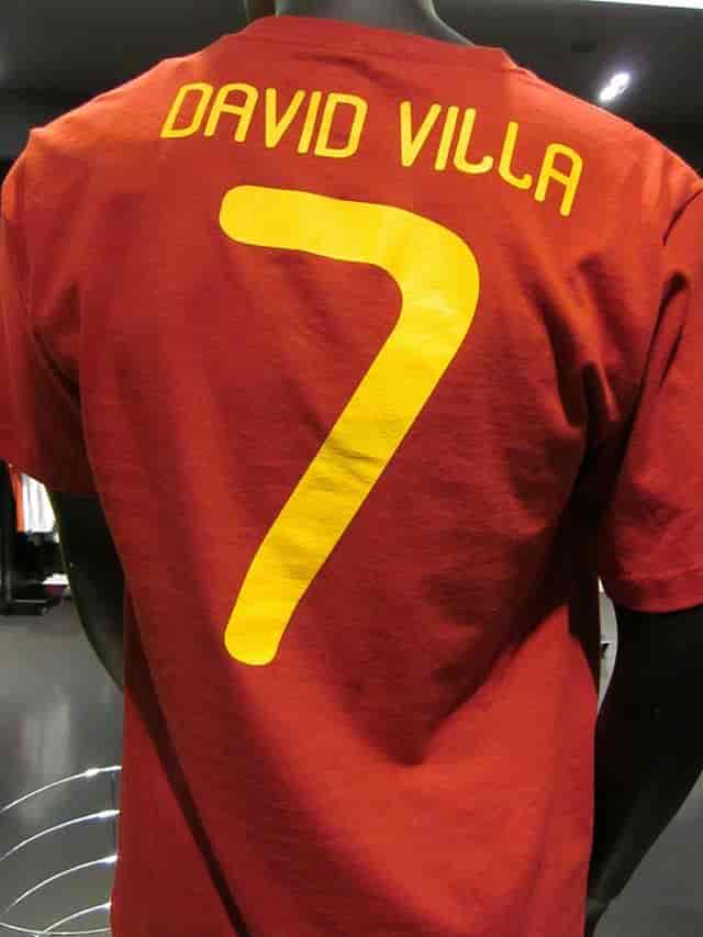 David Villa spilte ofte med draktnummeret 7