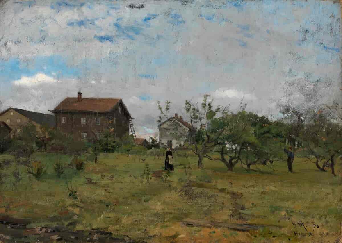 «En bondegård på Hedmark», 1876
