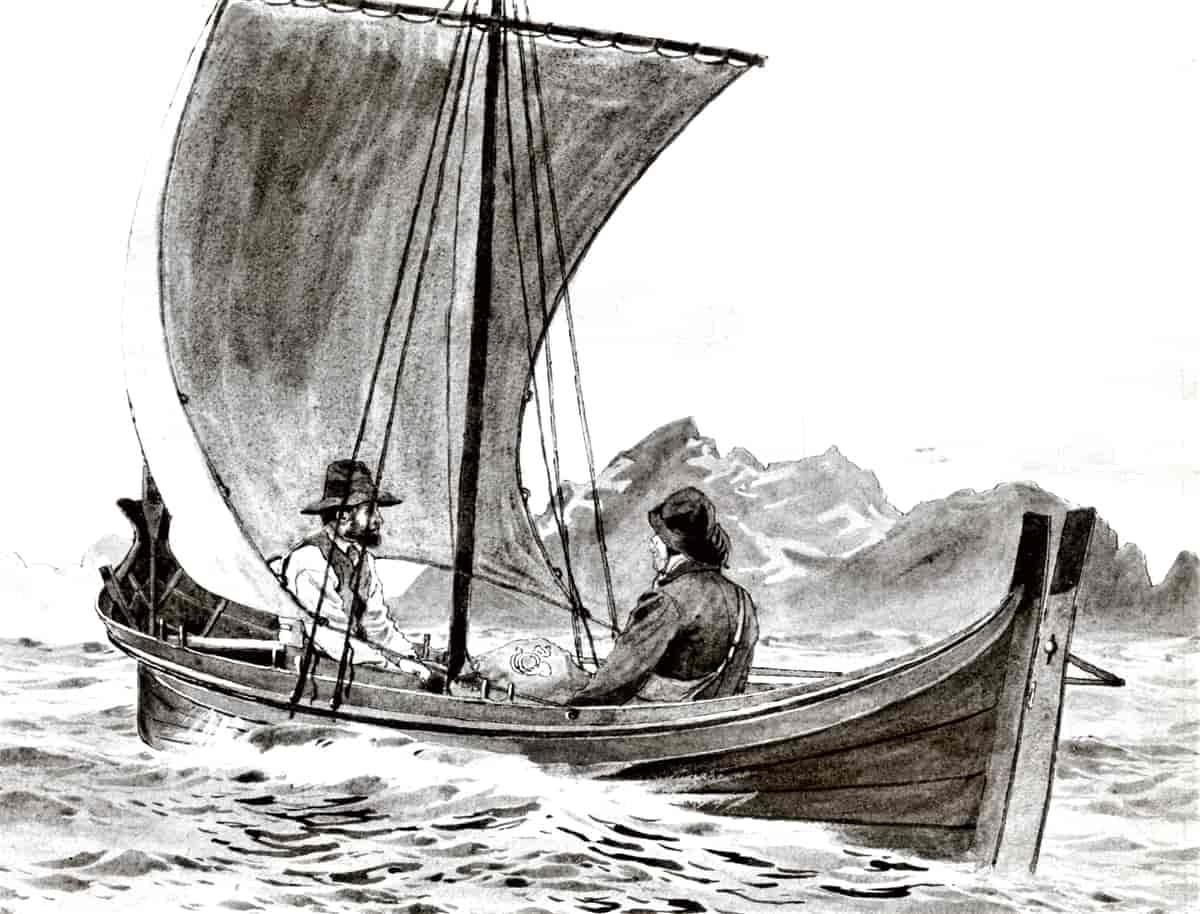 Nordlandsbåt, tegning