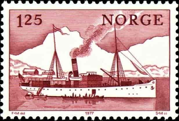 D/S Vesteraalen på frimerke fra 1977