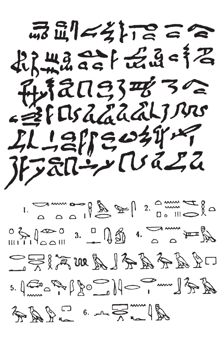 Hieroglyf (skrift, Papyrus Ebers)