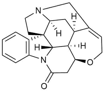 Kjemisk struktur for stryknin