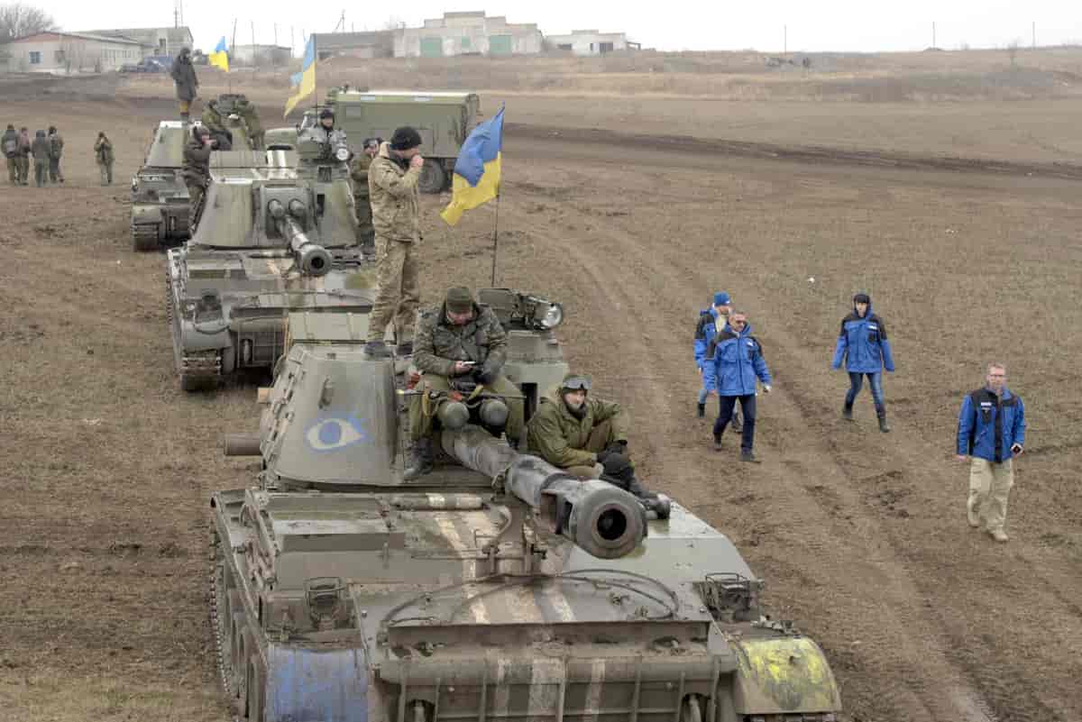 Ukrainske soldater i Donbass