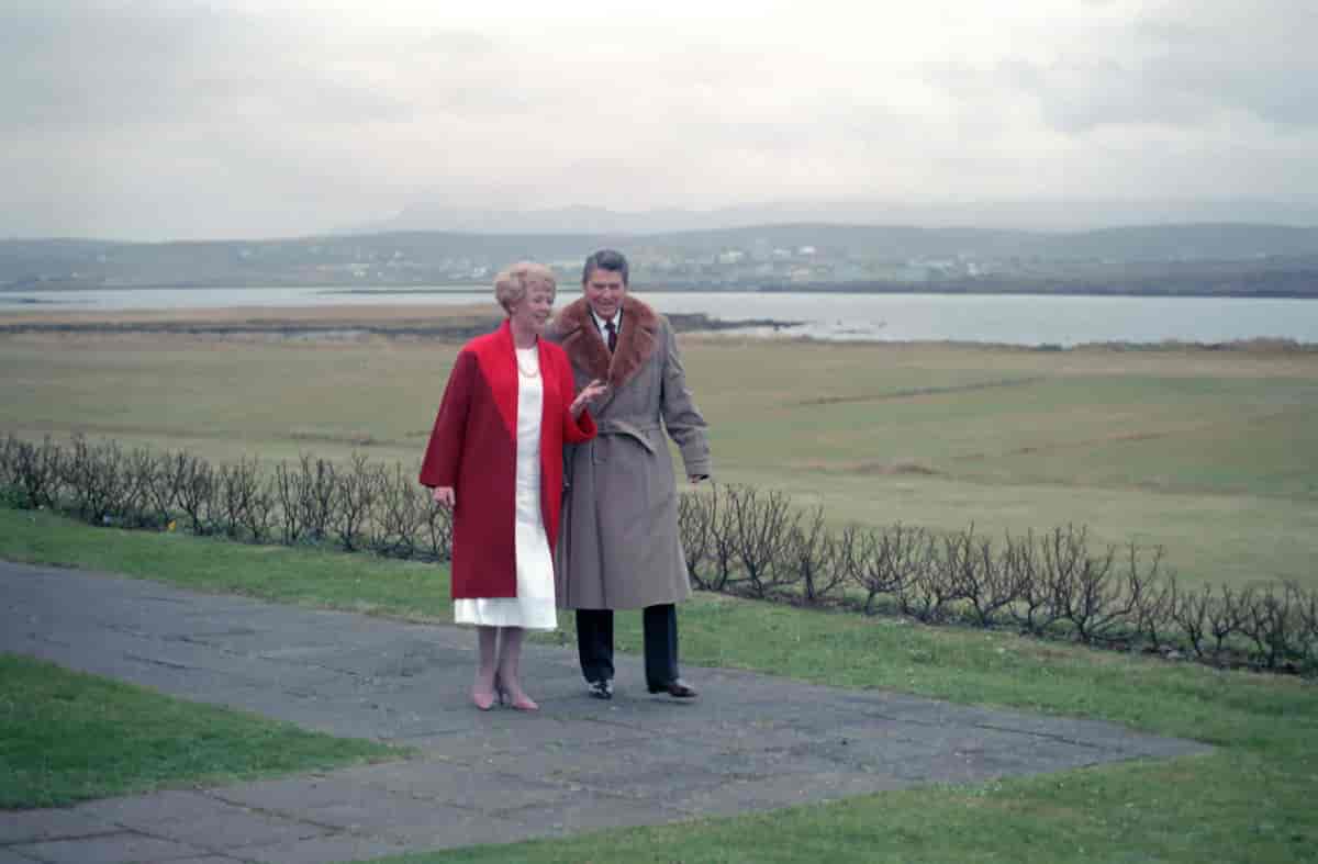 Vigdís Finnbogadóttir og Ronald Reagan